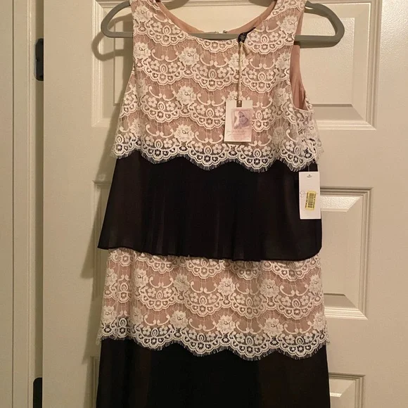 Jessica Simpson | Dresses | Jessica Simpson Formal Dress Blackwith White  Lace | Poshmark